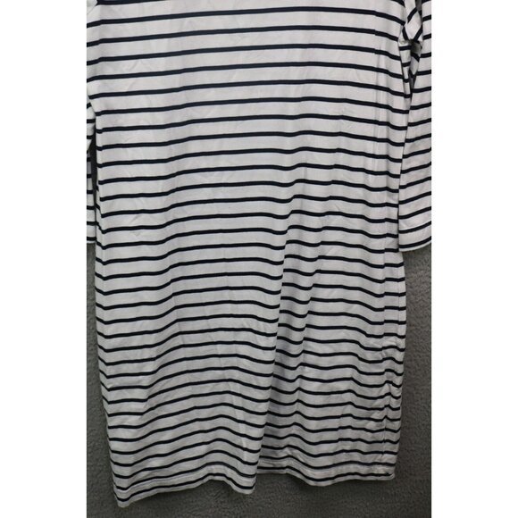 Coolibar-UPF 50+ 3/4 Sleeve Striped Nautical Dress-Medium-Preppy - Picture 11 of 12
